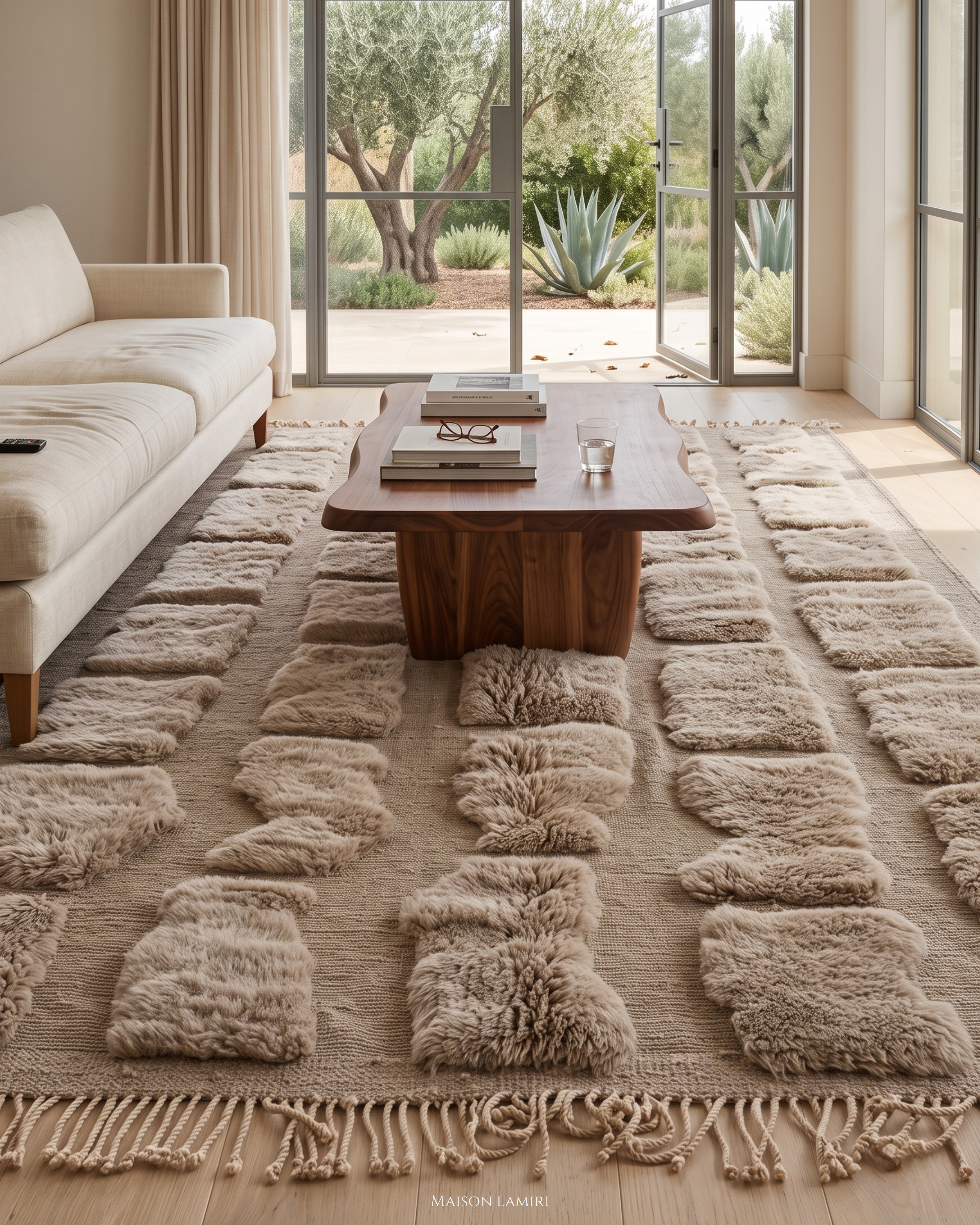 Grand Tapis Marocain Luxe Zagora — 210×300 cm | Laine Vierge Noué Main