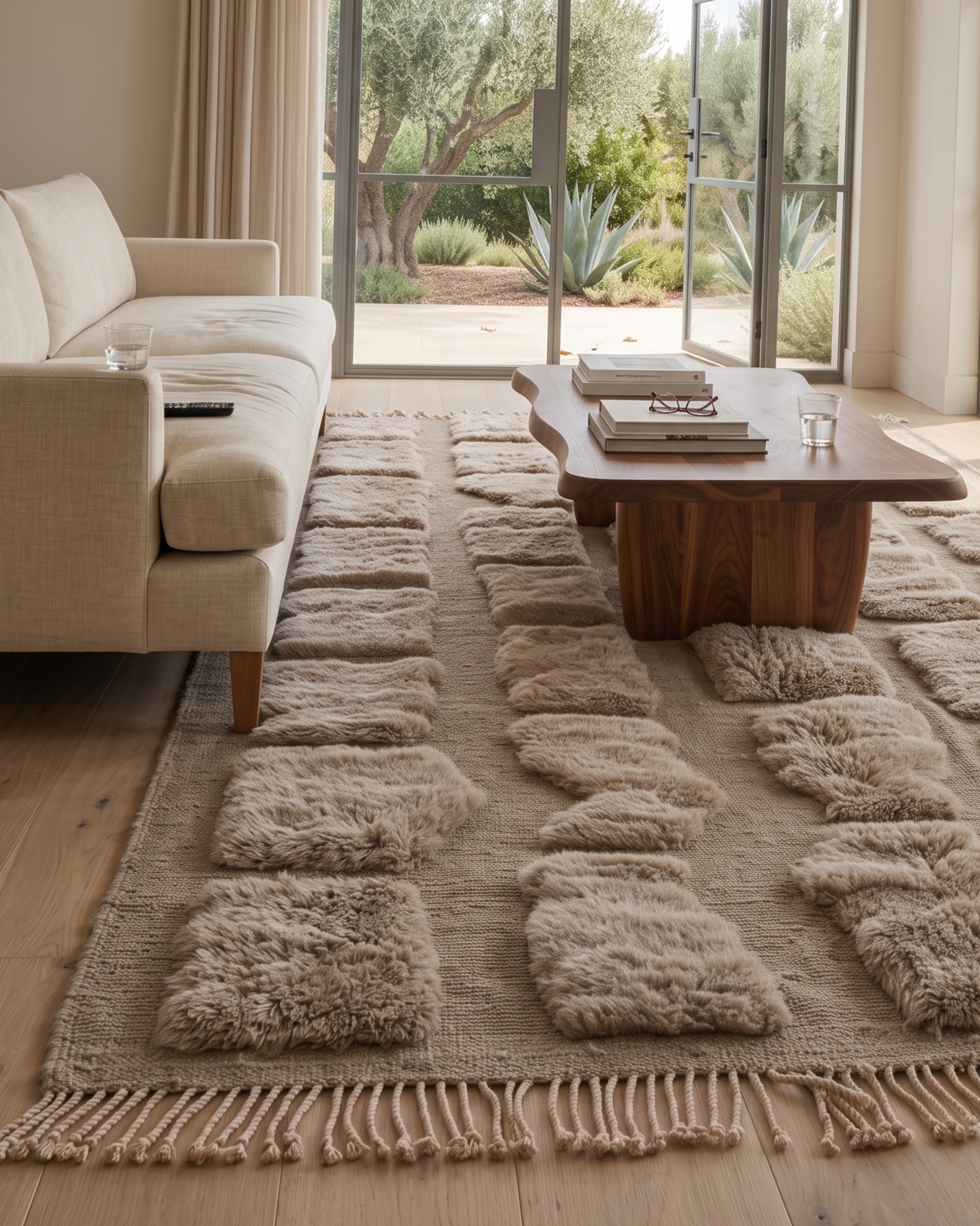 Grand Tapis Marocain Luxe Zagora — 210×300 cm | Laine Vierge Noué Main