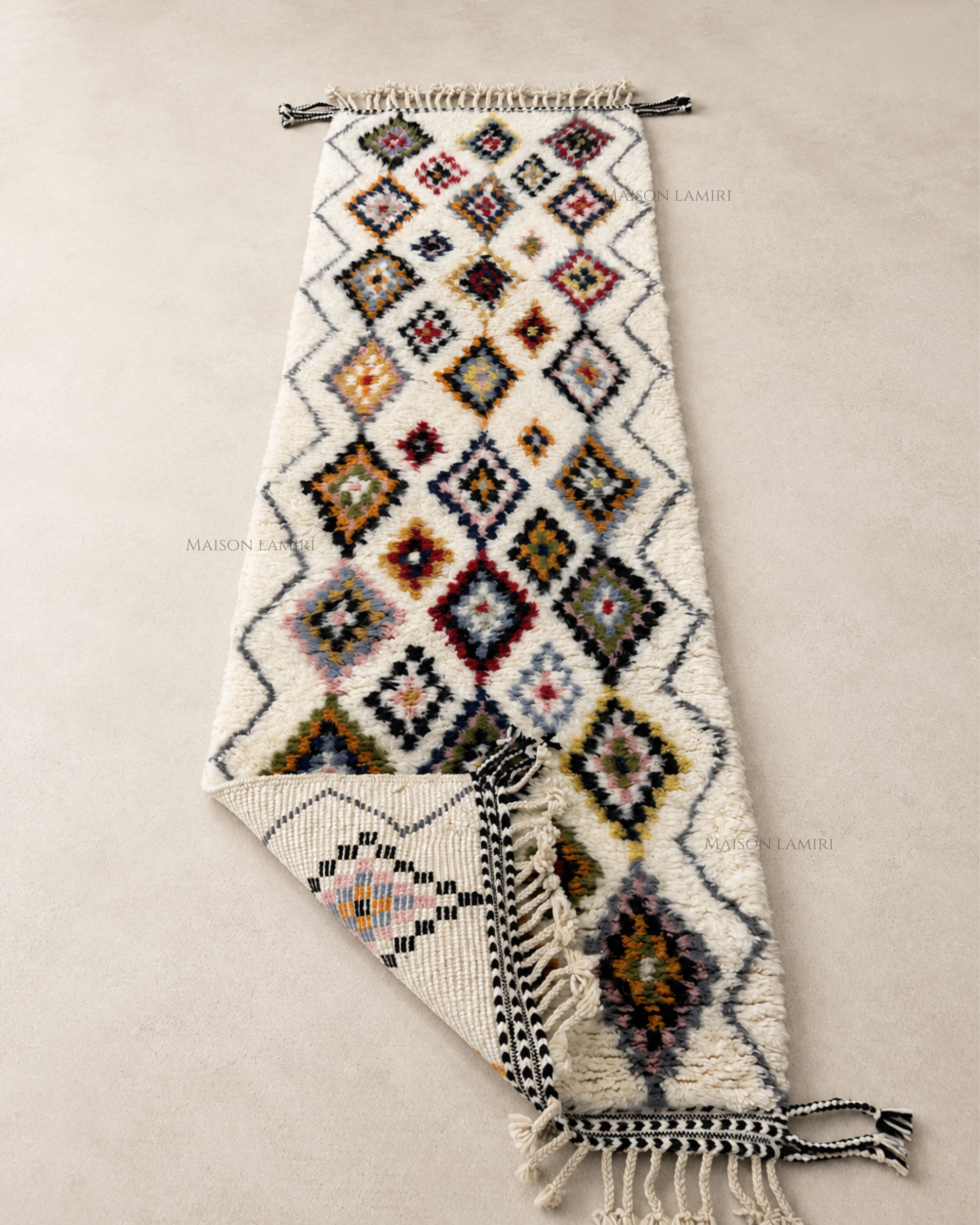 Tapis Azilal Joy — Couloir | Laine Vierge Haut Atlas Noué Main