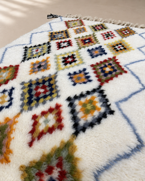 Tapis Azilal Joy — Petits Espaces | Laine Vierge Haut Atlas Noué Main