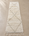 Tapis Beni Ourain AMANAR — Couloir | Laine Naturelle Noué Main
