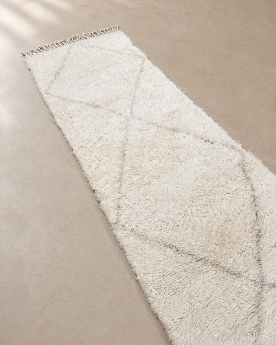 Tapis Beni Ourain AMANAR — Couloir | Laine Naturelle Noué Main