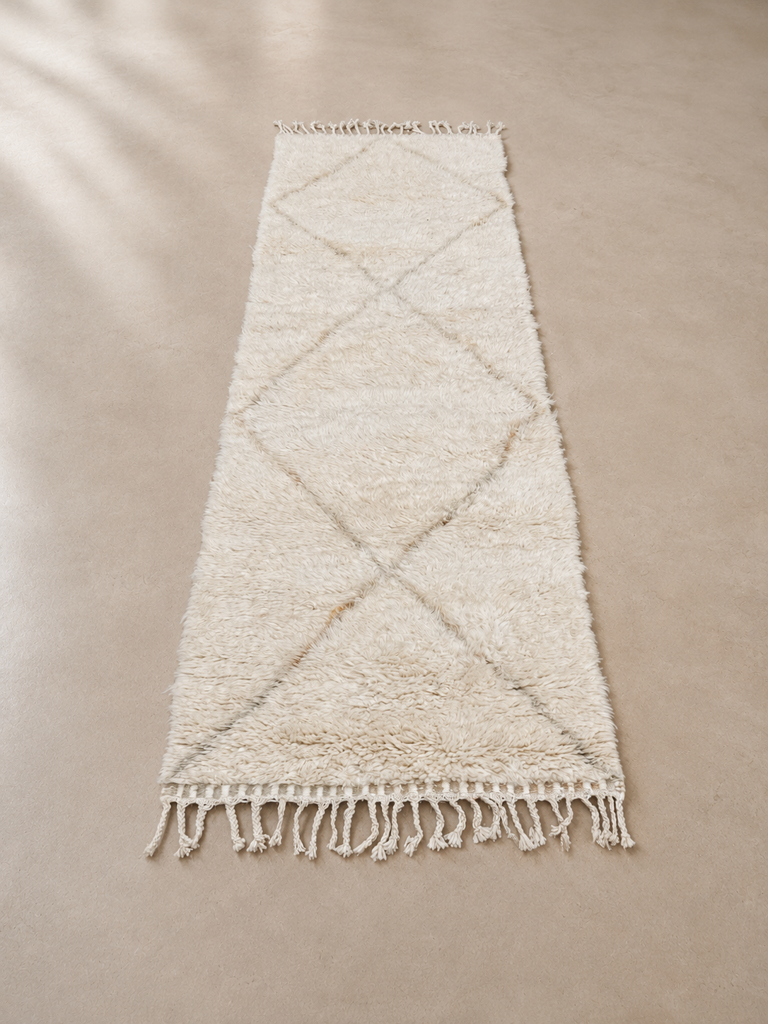 Tapis Beni Ourain AMANAR — Couloir | Laine Naturelle Noué Main