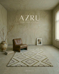 Tapis Marocain Fait Main AZRU — 120×180 cm | Bleu Nuit Laine Vierge Noué Main