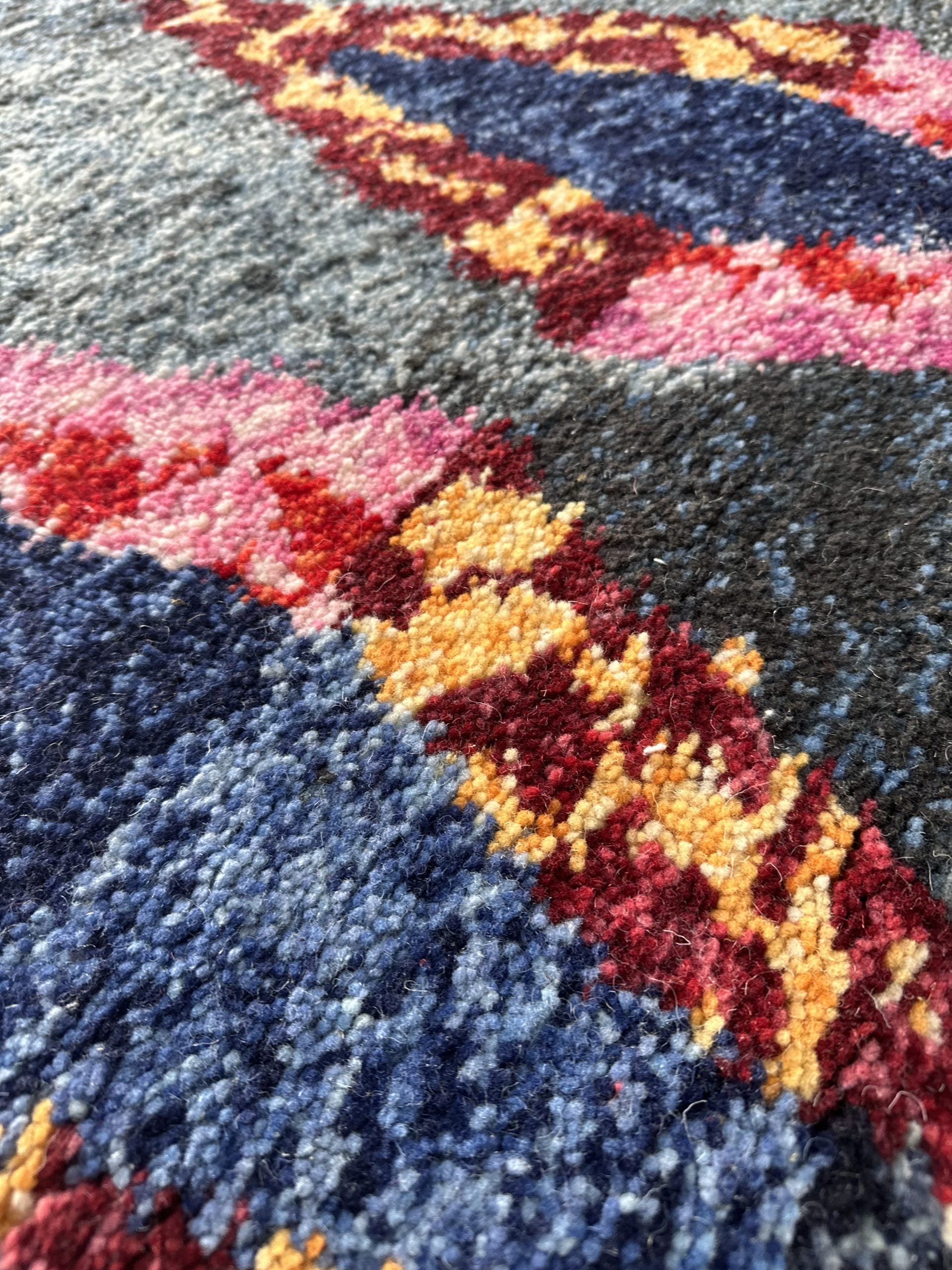 Tapis Marocain Fait Main TILILA — 120×180 cm | Laine Vierge Noué Main