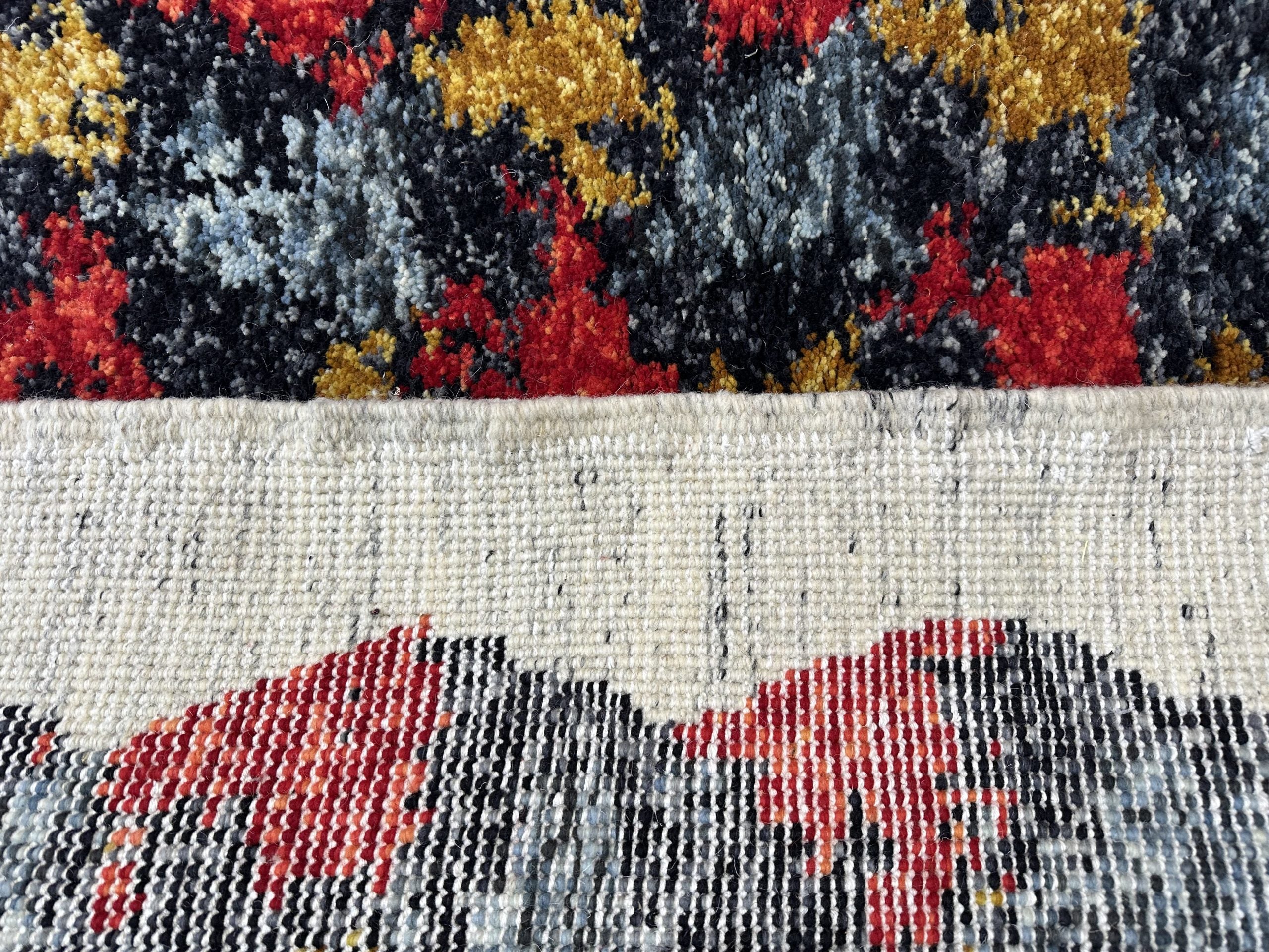 Tapis Marocain Fait Main TAWADA — 120×180 cm | Laine Vierge Noué Main