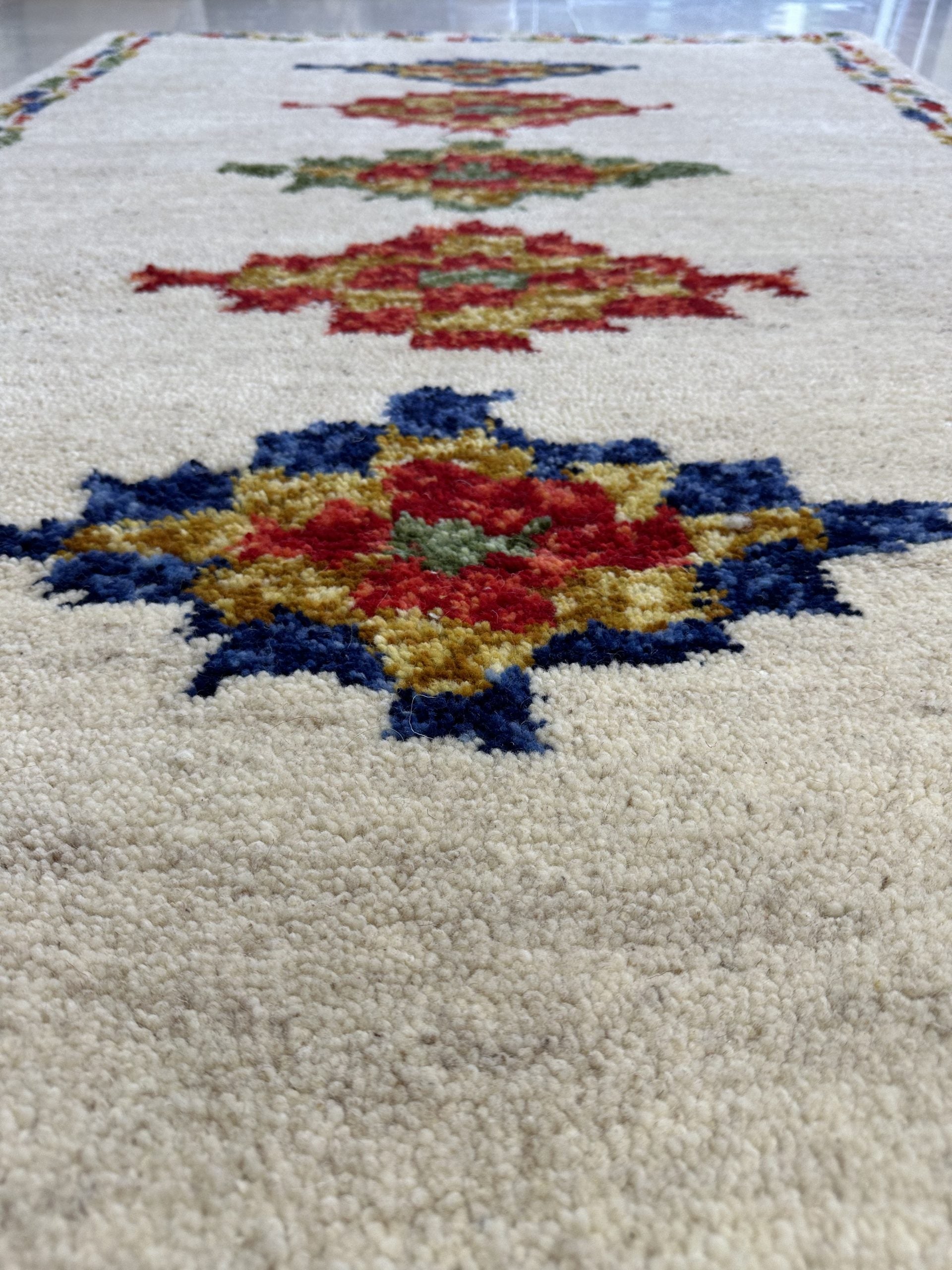 Tapis Marocain Fait Main AMANE — 120×180 cm | Laine Vierge Noué Main