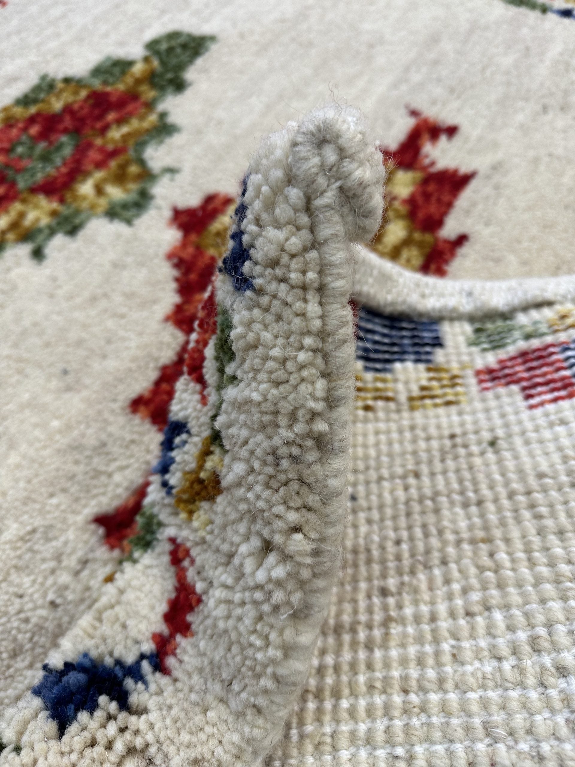 Tapis Marocain Fait Main AMANE — 120×180 cm | Laine Vierge Noué Main