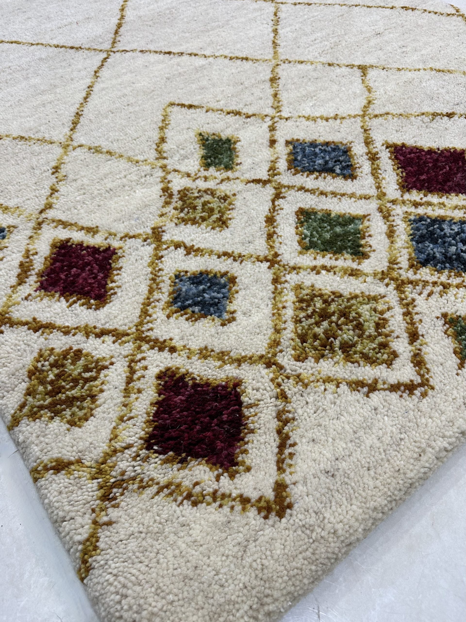 Tapis Marocain Fait Main TAZIRI — 120×180 cm | Laine Vierge Noué Main