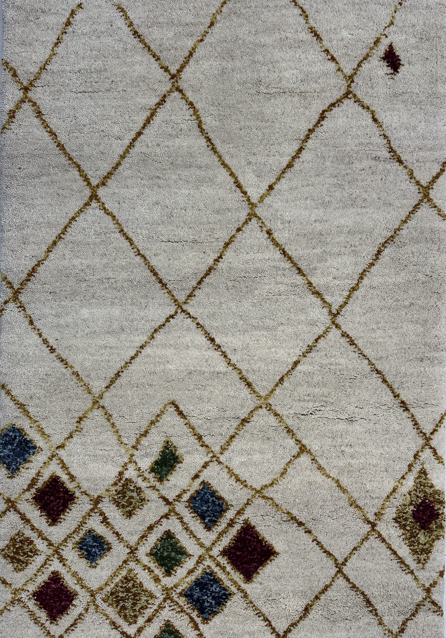 Tapis Marocain Fait Main TAZIRI — 120×180 cm | Laine Vierge Noué Main