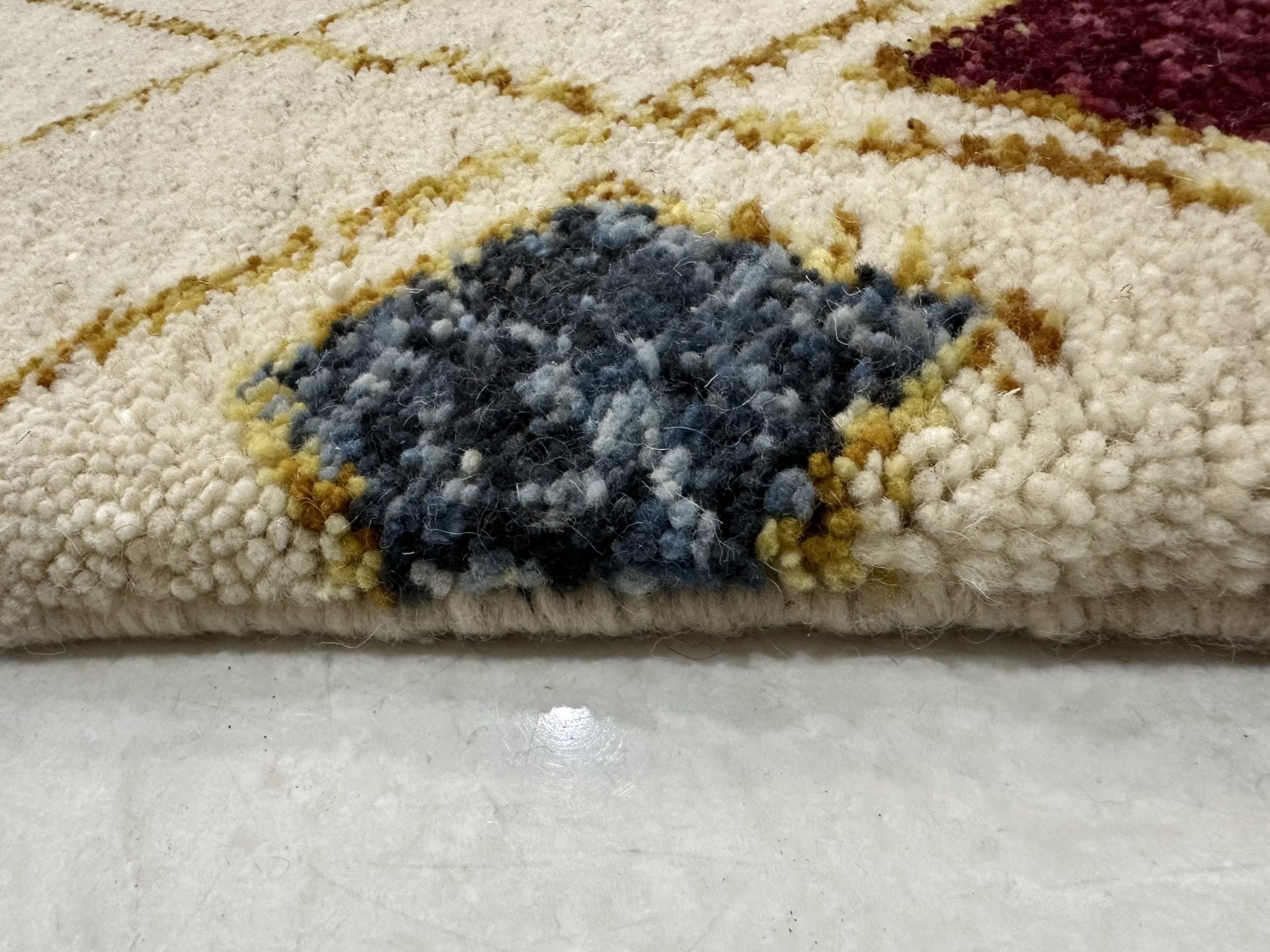Tapis Marocain Fait Main TAZIRI — 120×180 cm | Laine Vierge Noué Main