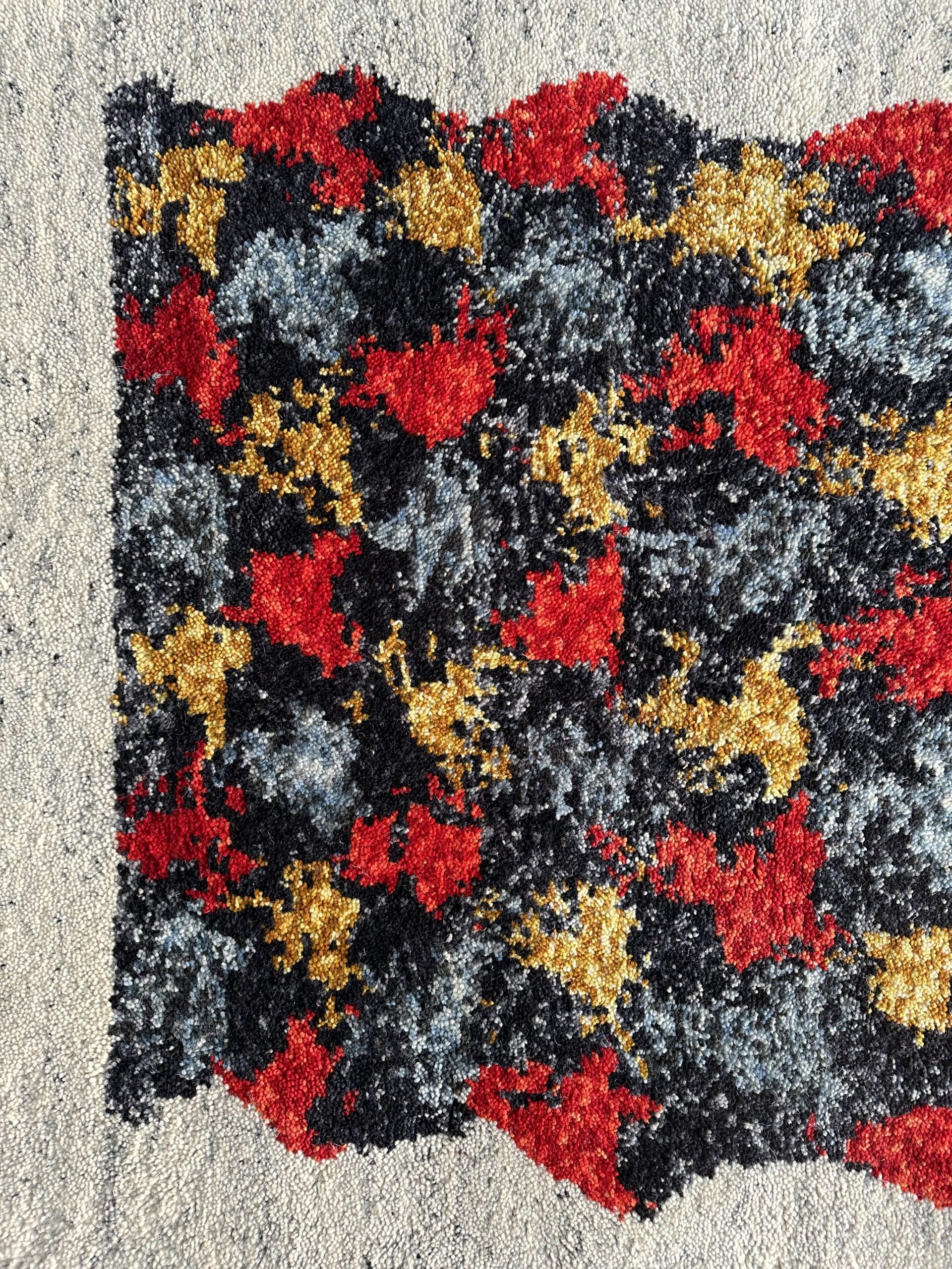 Tapis Marocain Fait Main TAWADA — 120×180 cm | Laine Vierge Noué Main