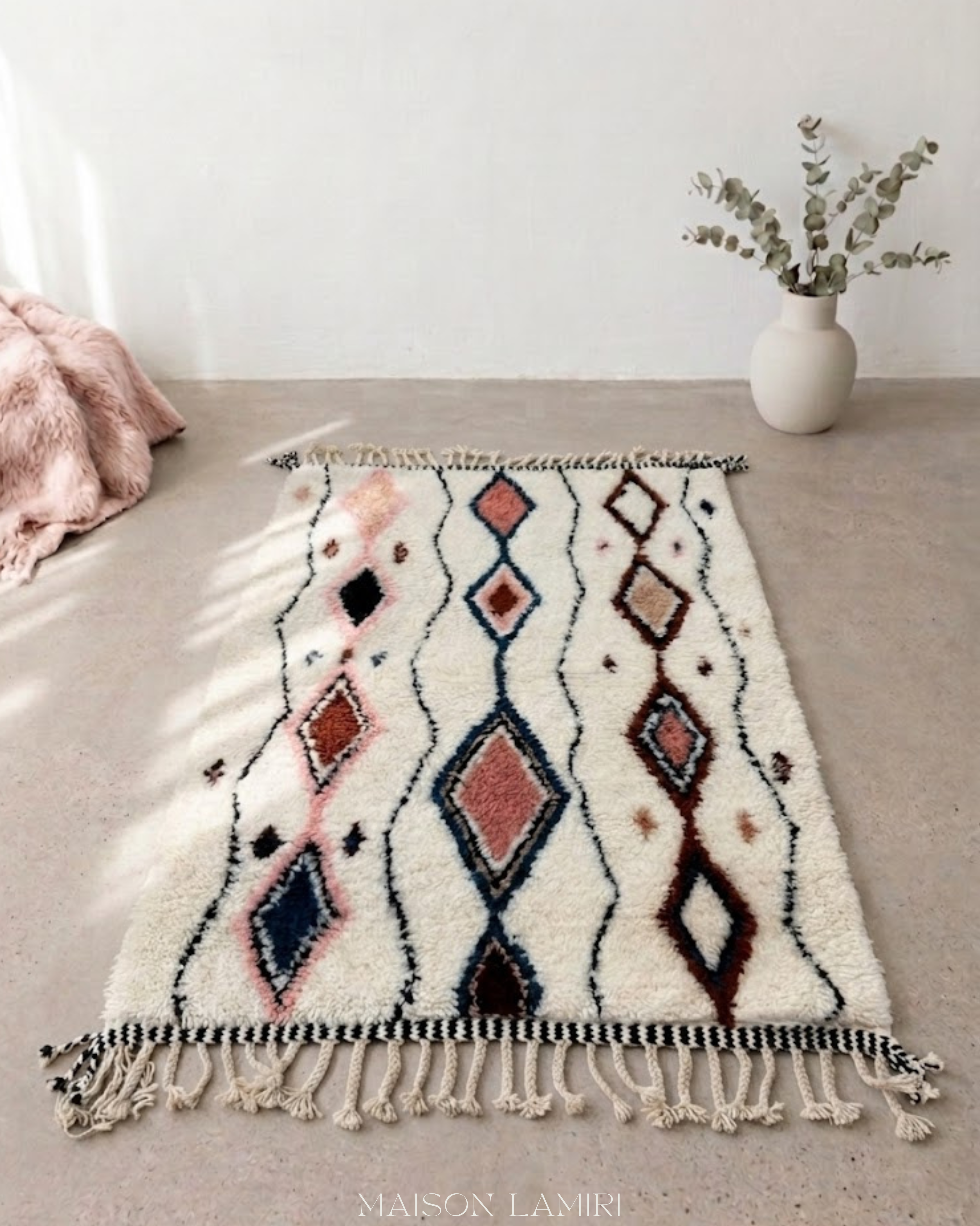 Tapis Azilal Rhythm — Petits Espaces | Laine Vierge Noué Main Maroc